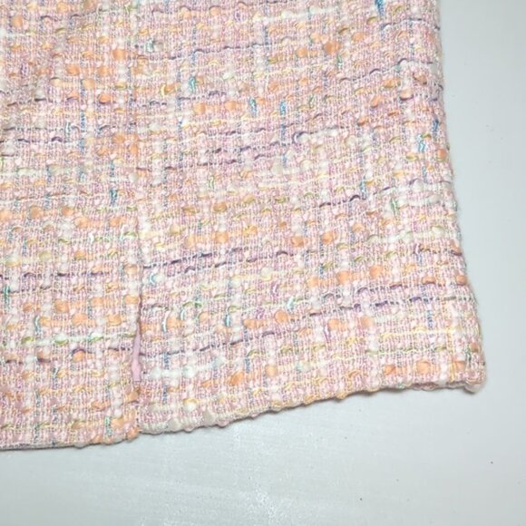 Vintage Bianca Nygard Tweed Skirt Above Knee Side Slit Spring Easter Pastel - Picture 4 of 10